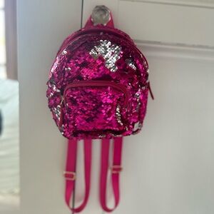 Pink flip mini back pack